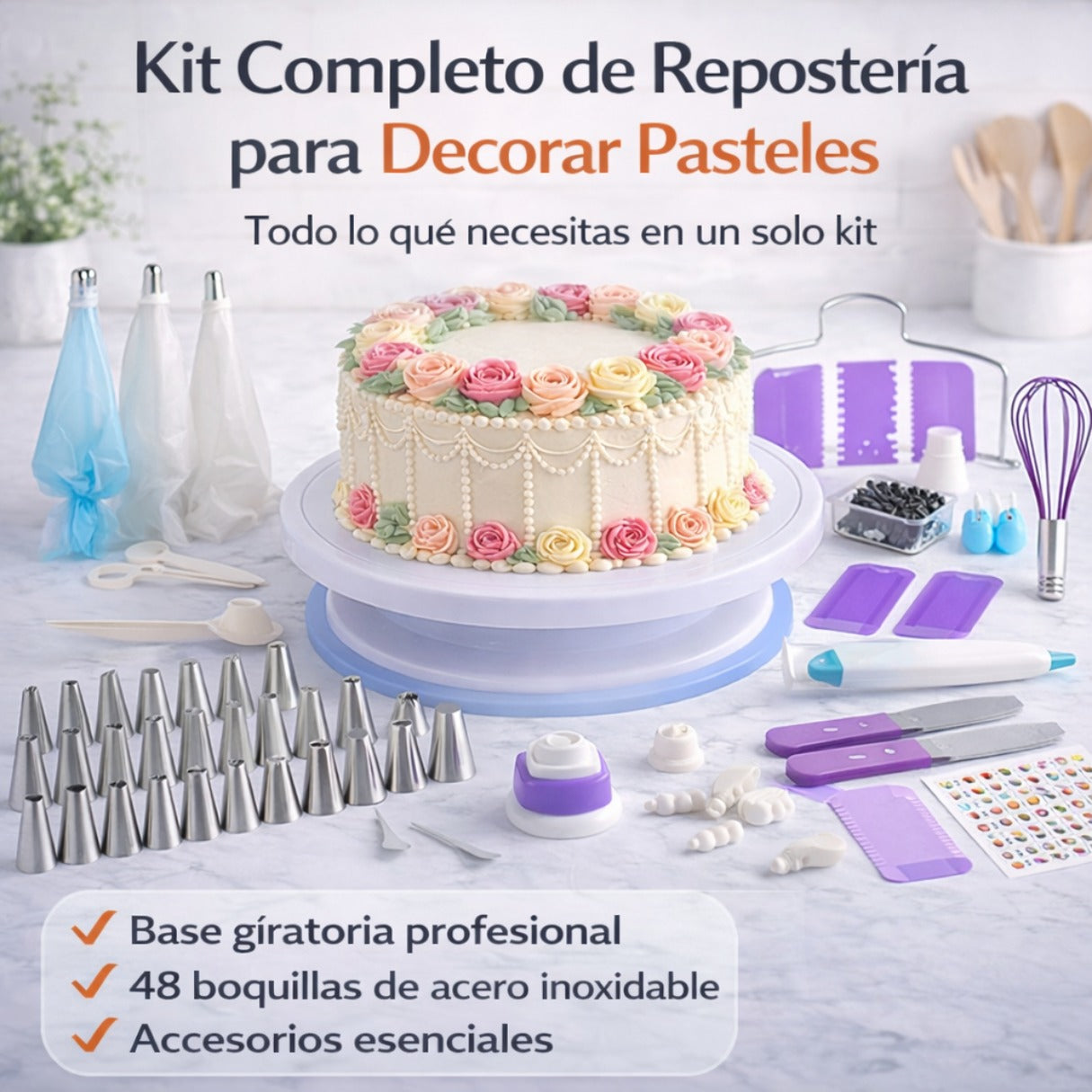 BakeMaster™ Kit Profesional de Repostería 137 Piezas