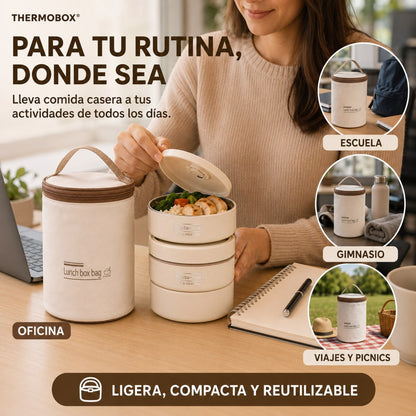 THERMOBOX®: SET DE 3 RECICIPIENTES TERMICOS Y LONCHERA