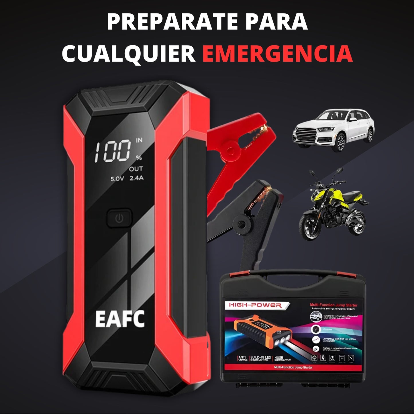 Kit Autorrescate PowerStart™: Arranca tu auto en segundos