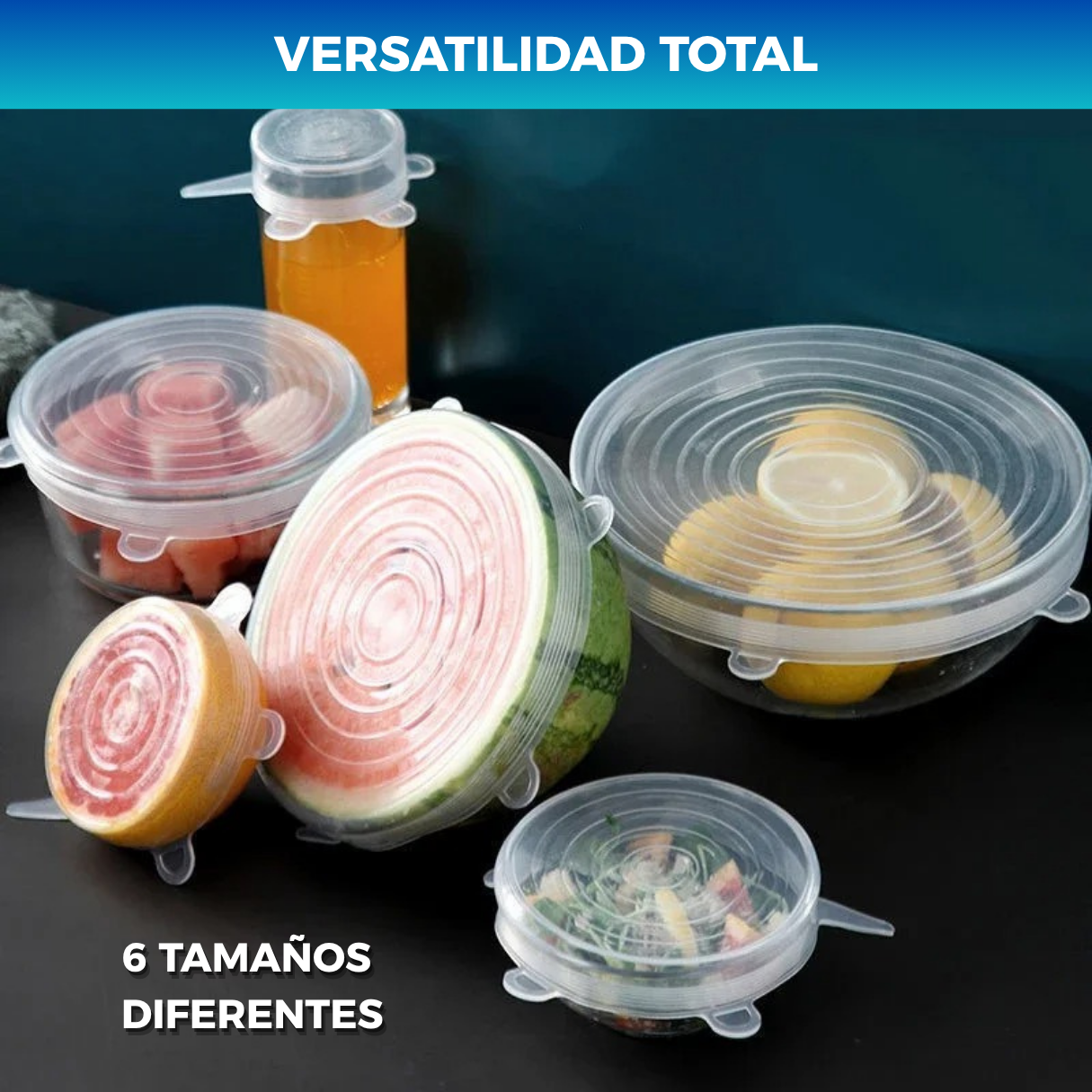 Set de 18 Eco-Tapas de Silicona Reutilizables