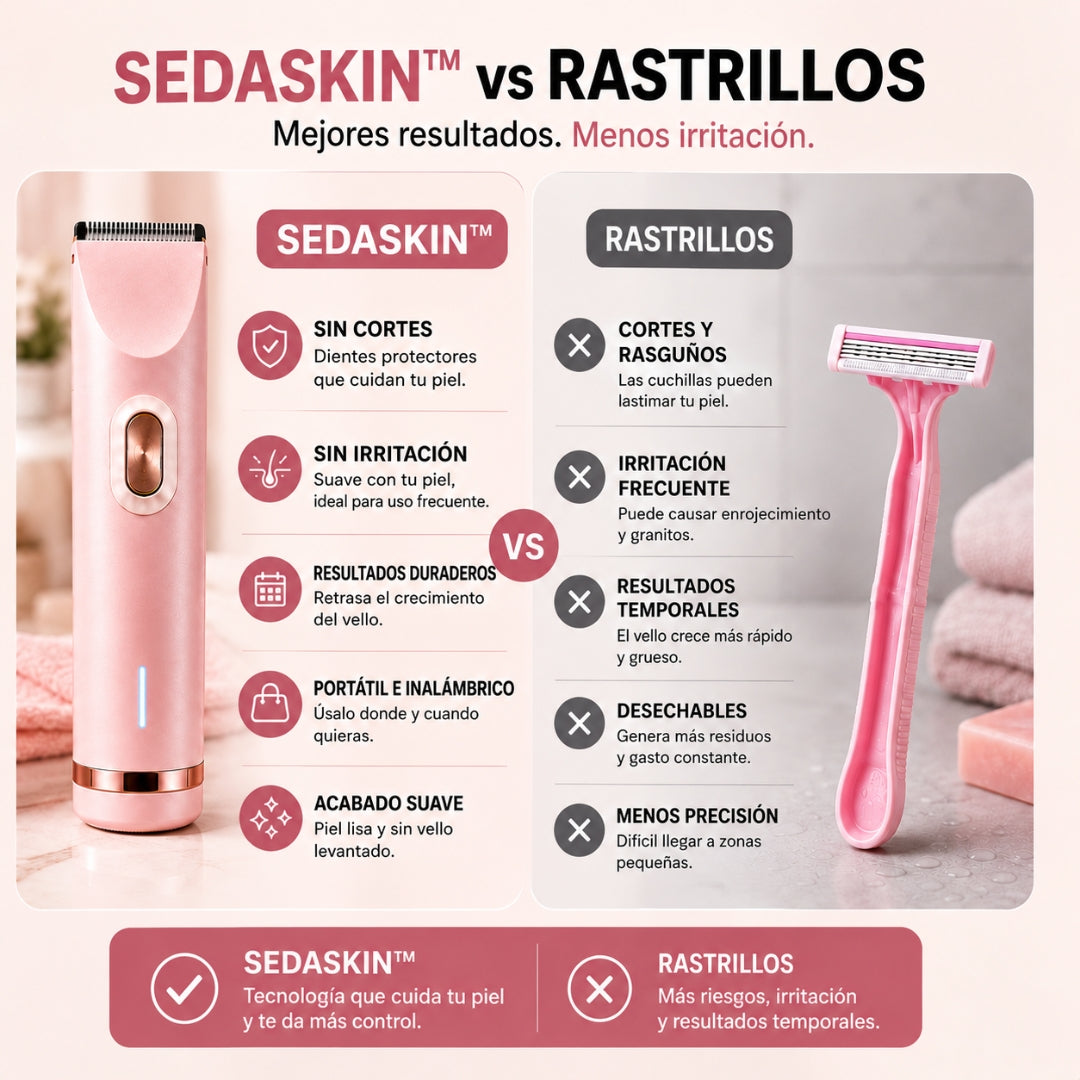 SedaSkin™ | Depiladora Eléctrica 2 en 1 para Zonas Delicadas