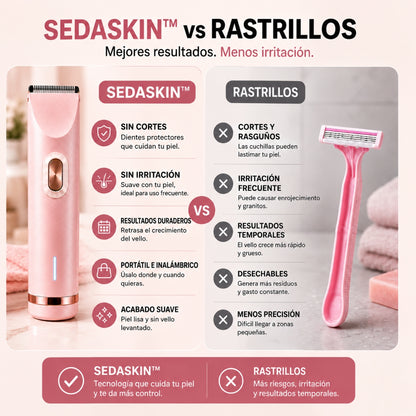 SedaSkin™ | Depiladora Eléctrica 2 en 1 para Zonas Delicadas