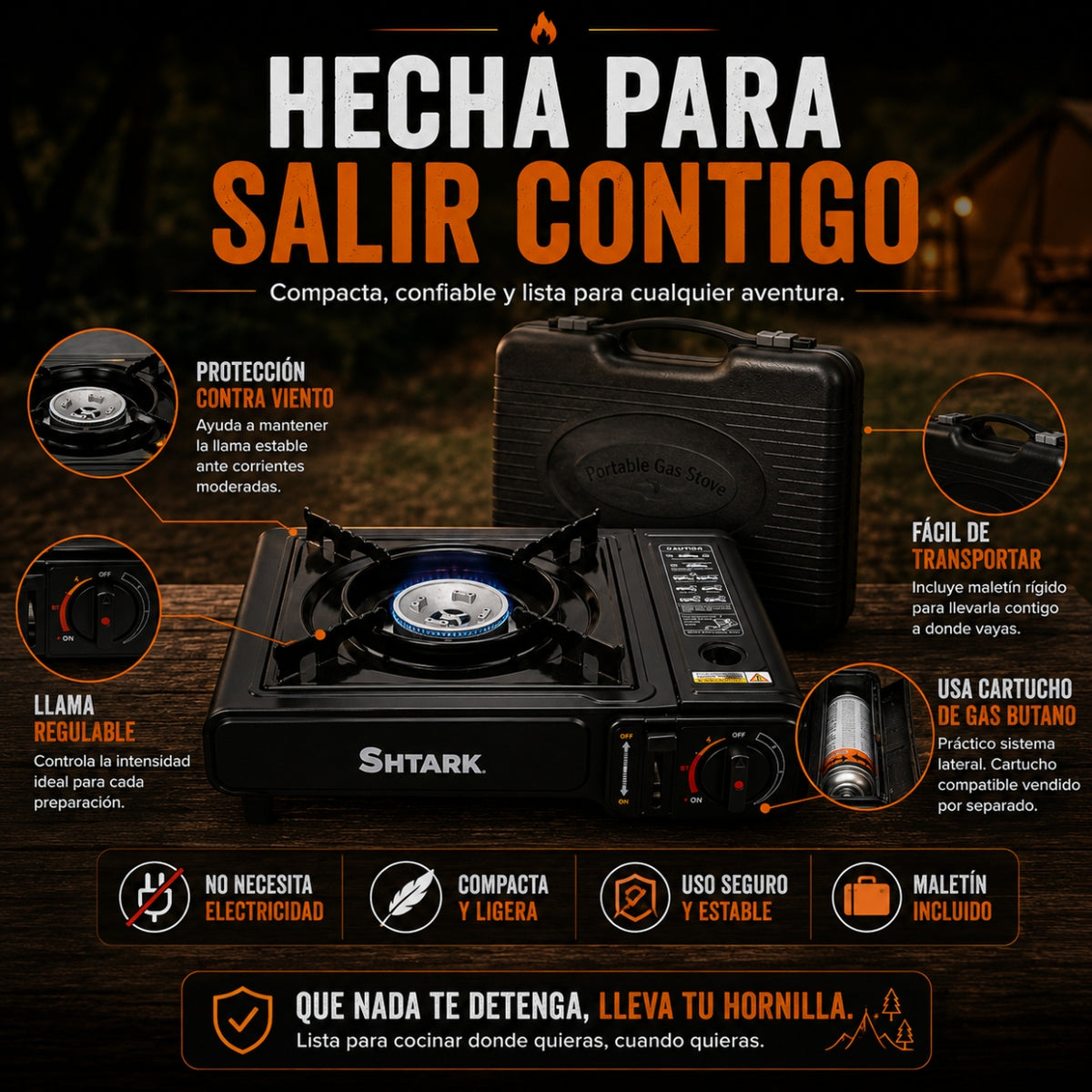 Estufa Portátil a Gas | Cocina Donde la Necesites