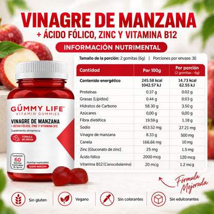 Gomitas Vinagre de Manzana | Apoya tu Digestión y Reduche Hinchazon
