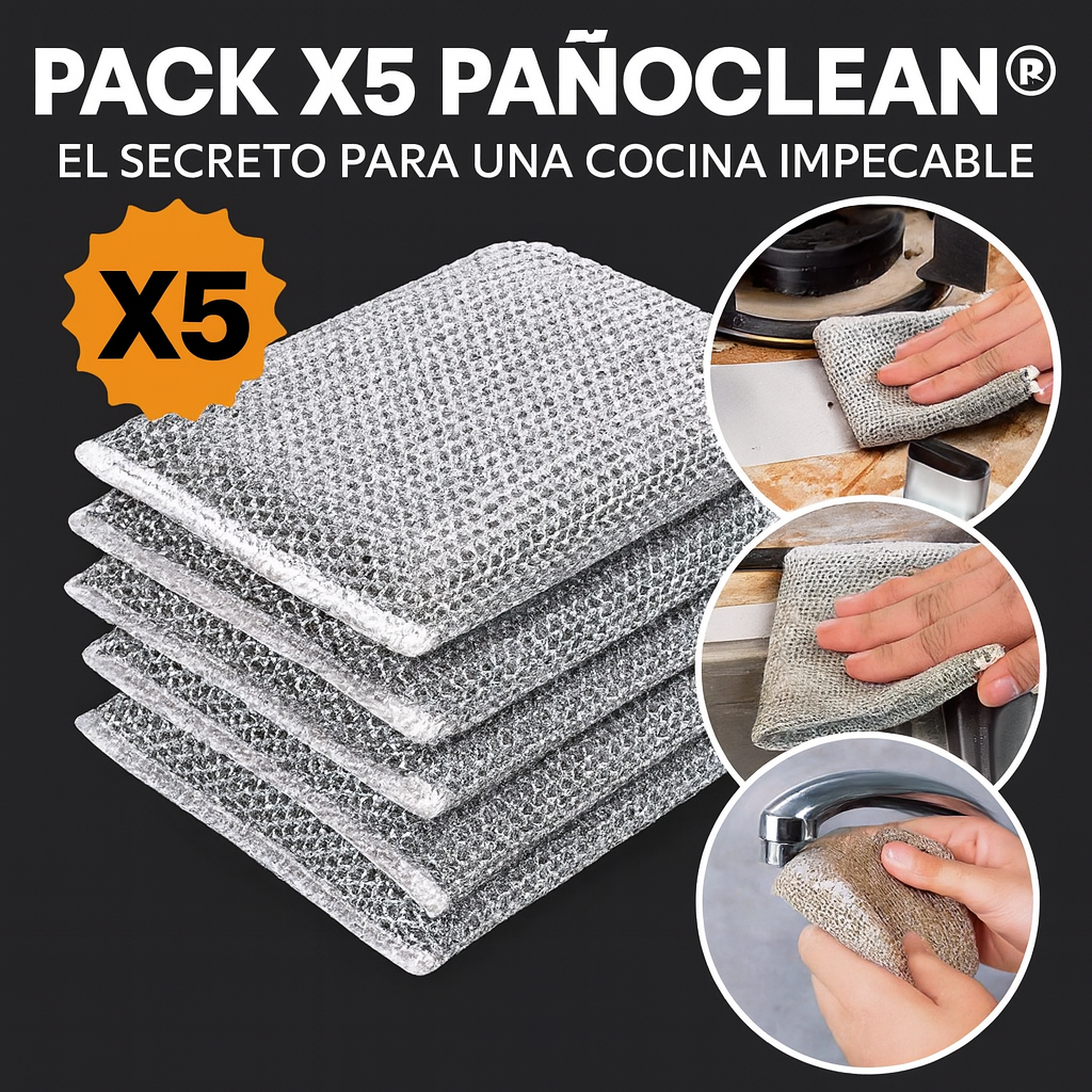 PACK X5 PAÑOCLEAN®: PAÑOS DE ALAMBRE MULTIUSOS