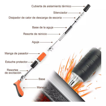 CLAVEX®: PISTOLA REMACHADORA DE IMPACTO + 10 CLAVOS DE IMPACTO