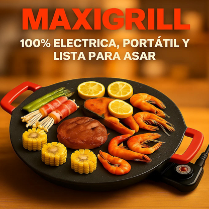 MAXGRILL® 100%ELECTRICA, PORTÁTIL Y LISTA PARA ASAR