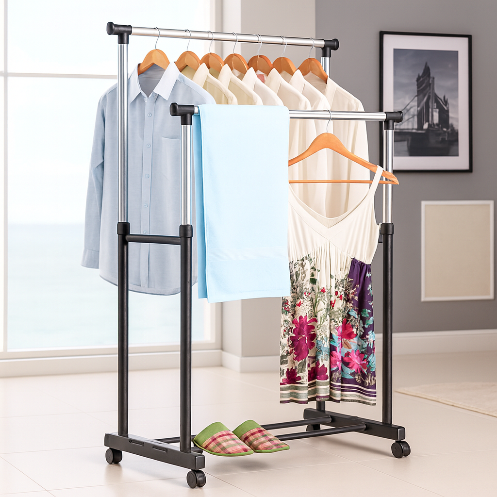 DOBLESMART®: ORGANIZADOR DE ROPA PORTATIL