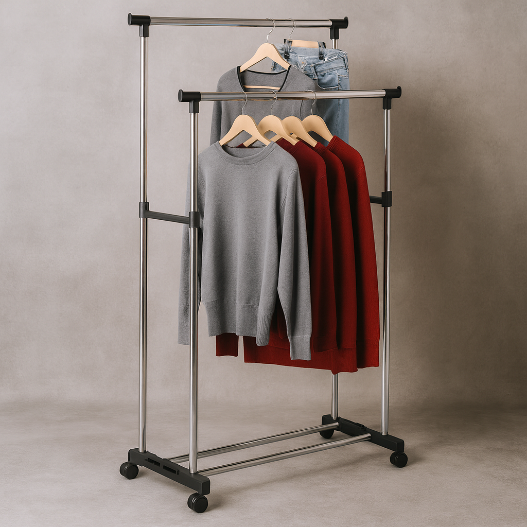 DOBLESMART®: ORGANIZADOR DE ROPA PORTATIL